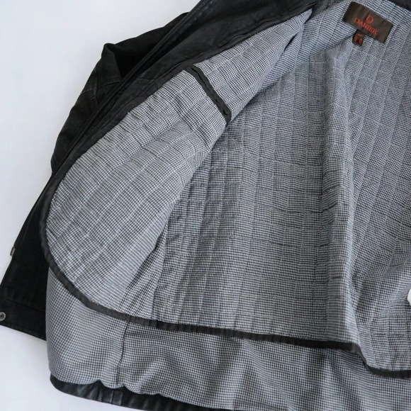 Danier - Vintage 100% Leather w Removable, Black & White Checker  Liner - Small - Picture 14 of 16